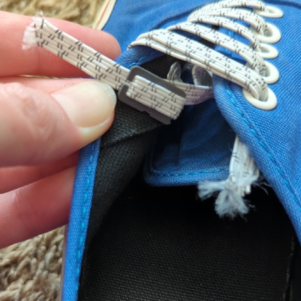 Vans Royal Blue Canvas Shoes with Red Trim - Picture 8 of 9